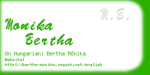monika bertha business card