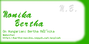 monika bertha business card